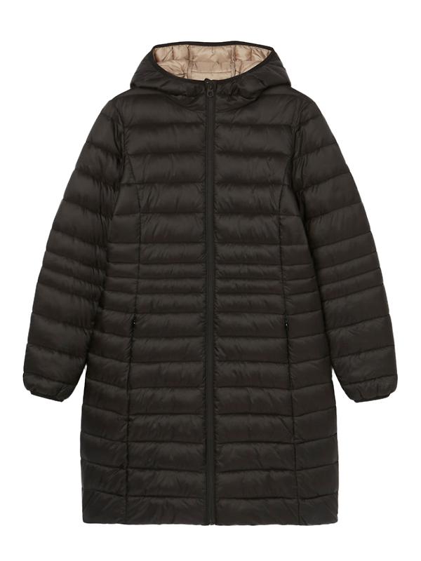 Joules Women's Kenley Long Showerproof Padded Coat - Black Image 1