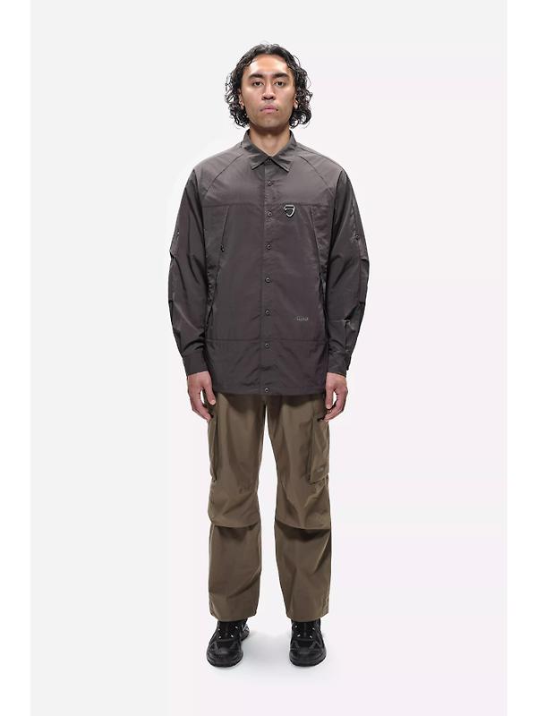 Elliker Unisex Craw Long Sleeve Zipper Tech Shirt - Grey Image 2