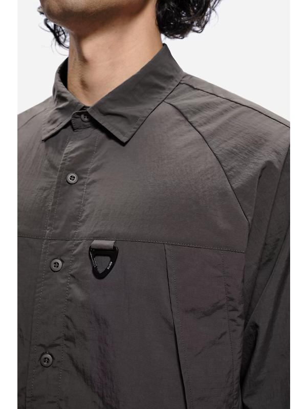 Elliker Unisex Craw Long Sleeve Zipper Tech Shirt - Grey Image 4