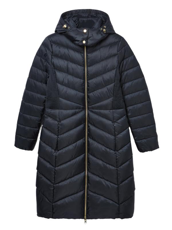 Joules Women's Pembury Showerproof Longline Hooded Coat - Navy Image 1