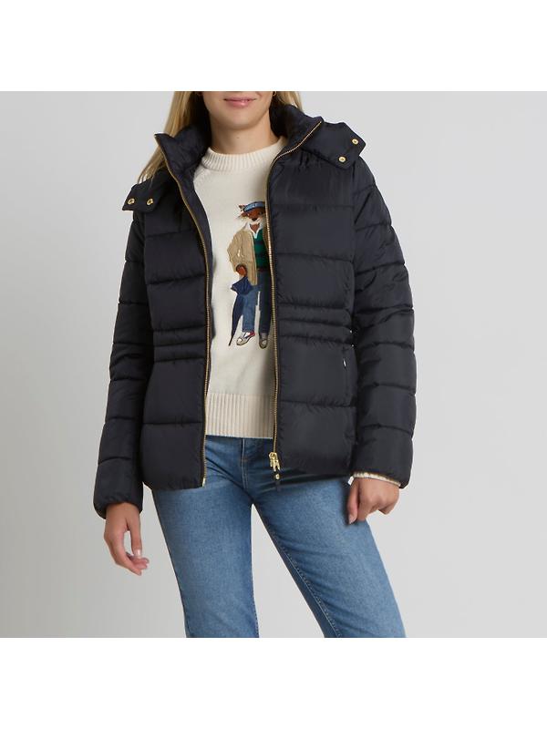 Joules Women's Hadlow Short Showerproof Padded Coat - Navy Image 2