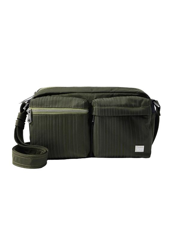Paul Smith Men's 'Laser Stripe' Recycled-Nylon Crossbody Bag - Green Product Image