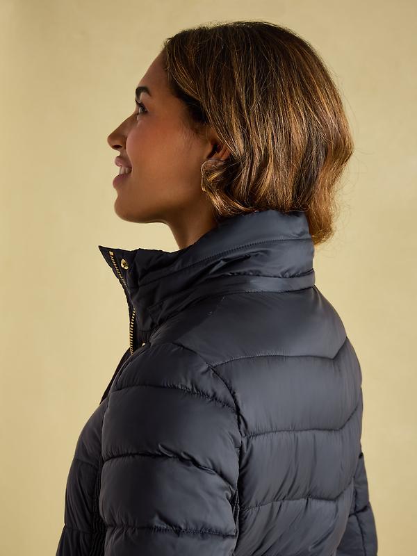 Joules Women's Pembury Showerproof Longline Hooded Coat - Navy Image 7