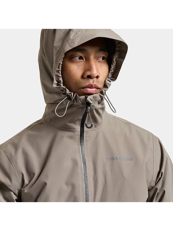 Didriksons Men's Dario Waterproof Jacket - Ash Brown Image 8
