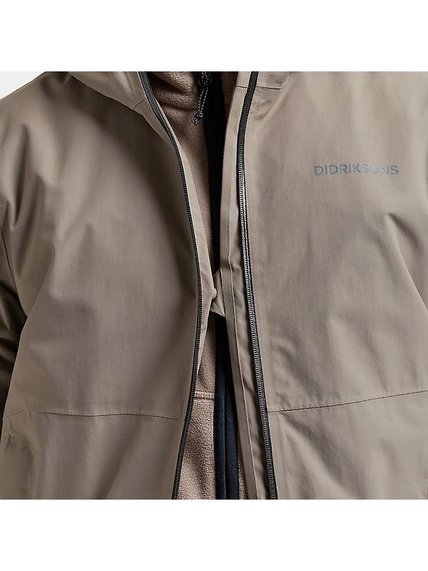 Didriksons Men's Dario Waterproof Jacket - Ash Brown Image 10