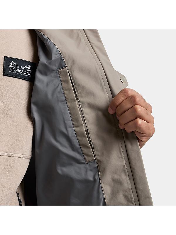 Didriksons Men's Dario Waterproof Jacket - Ash Brown Image 11