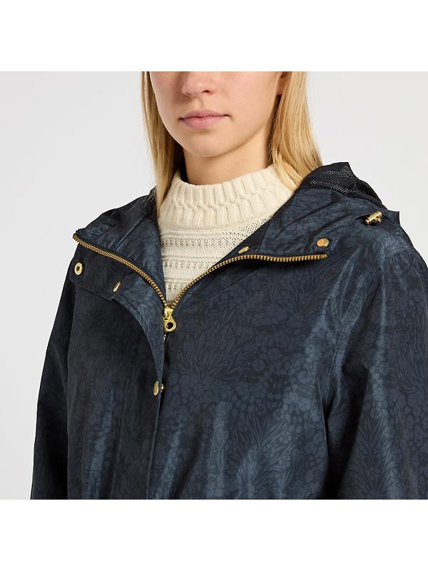 Joules Women's Holkham Waterproof Packable Raincoat - Navy Floral Tonal Image 4