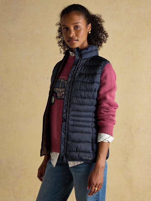 Joules Women's Kenley Showerproof Padded Gilet - Navy Image 4
