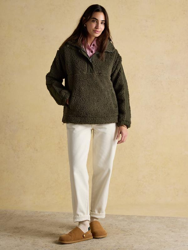 Joules Women's Tilly Quarter Zip Fleece - Green Image 4