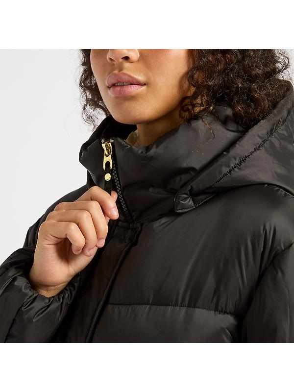 Joules Women's Pitchside Showerproof Longline Hooded Coat - Black Image 3