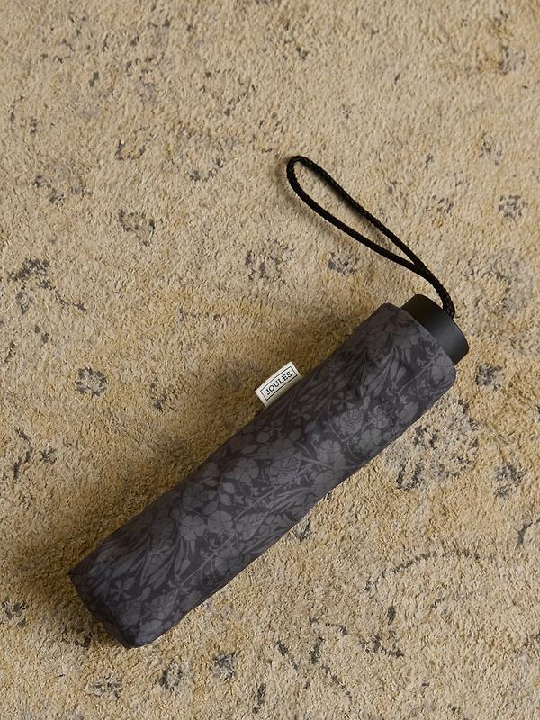 Joules Rayne Floral Printed Umbrella - Black Image 5