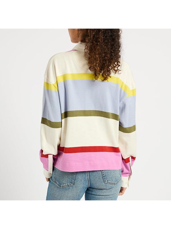 Joules Women's Lara Boxy Fit Rugby Shirt - Multi Image 6