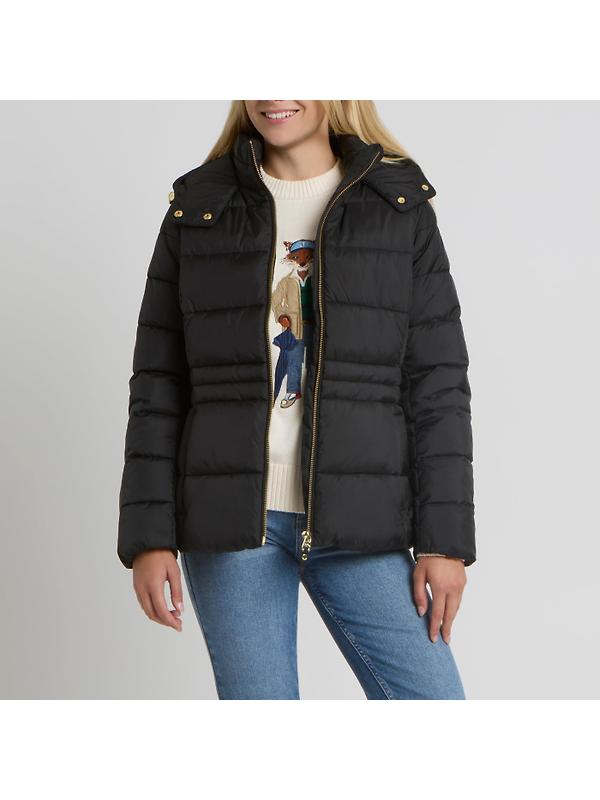 Joules Women's Hadlow Short Showerproof Padded Coat - Black Image 2