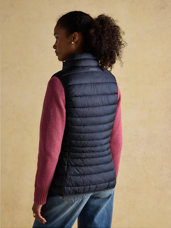 Joules Women's Kenley Showerproof Padded Gilet - Navy Image 3