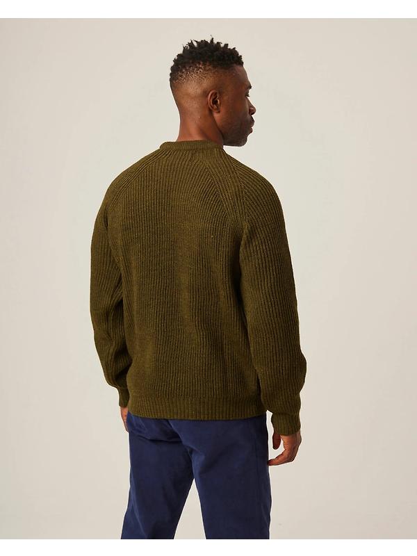 Peregrine Men's Ford Crew Jumper - Olive Image 4