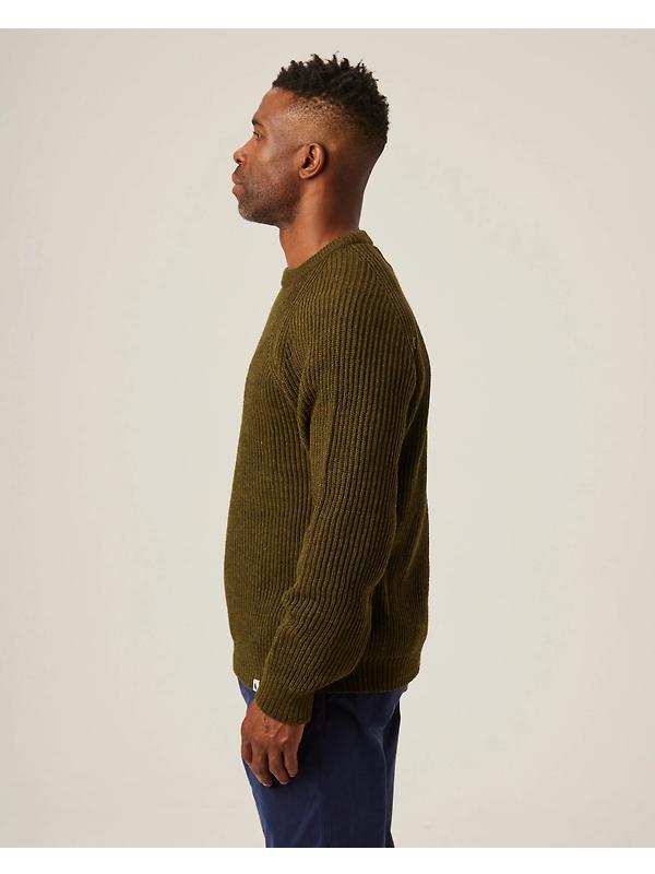 Peregrine Men's Ford Crew Jumper - Olive Image 6