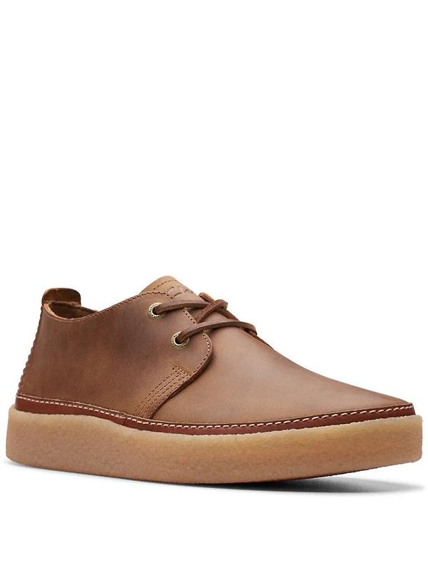 Clark Men's Clarkwood Low Leather Shoe - Beeswax Leather Image 6