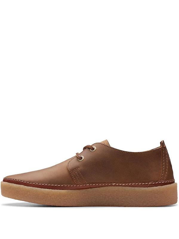 Clark Men's Clarkwood Low Leather Shoe - Beeswax Leather Image 4
