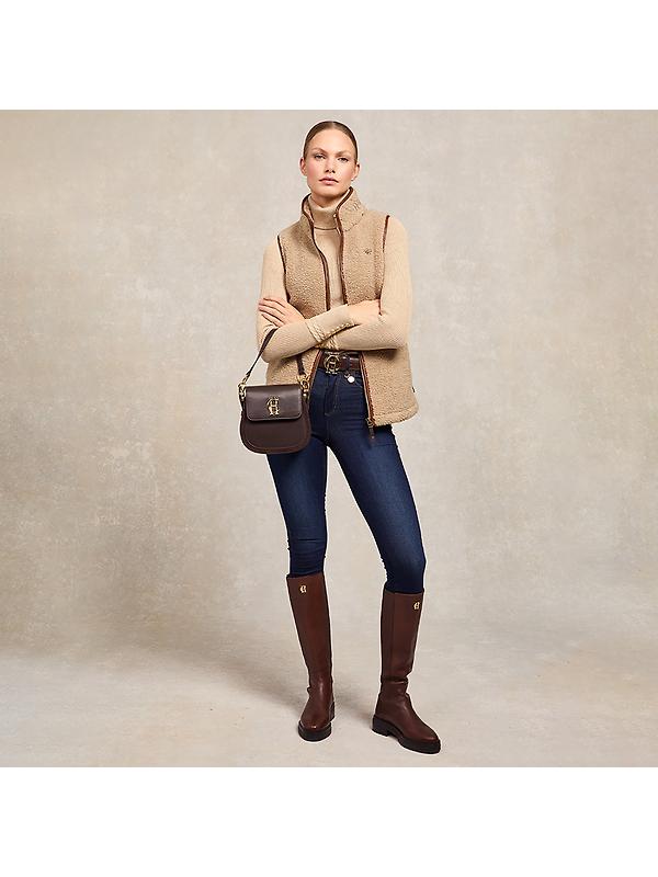 Holland Cooper Women's Country Fleece Gilet - Natural Borg Image 11