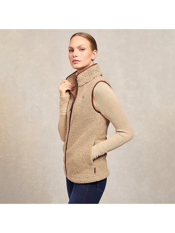 Holland Cooper Women's Country Fleece Gilet - Natural Borg Image 4