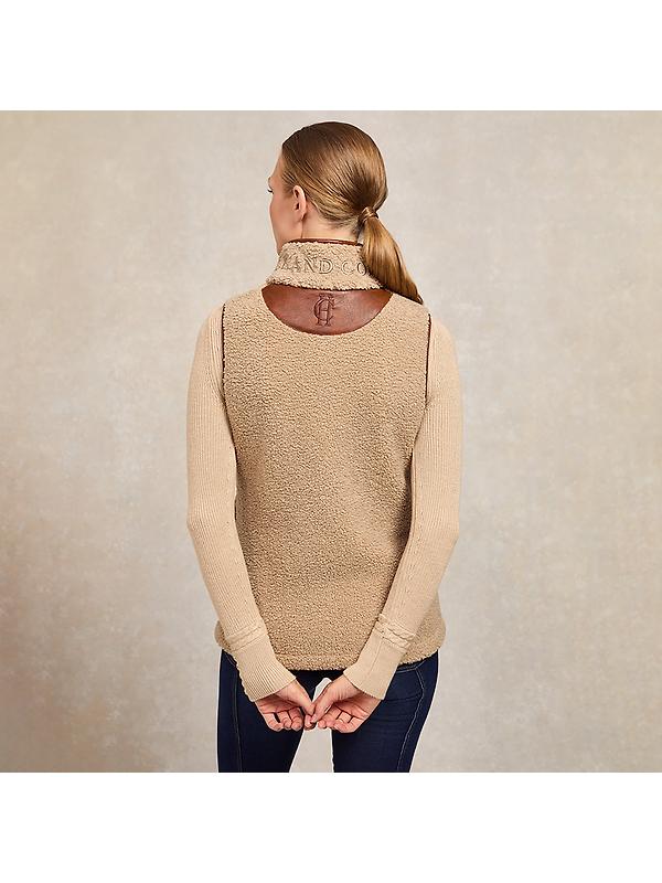 Holland Cooper Women's Country Fleece Gilet - Natural Borg Image 5