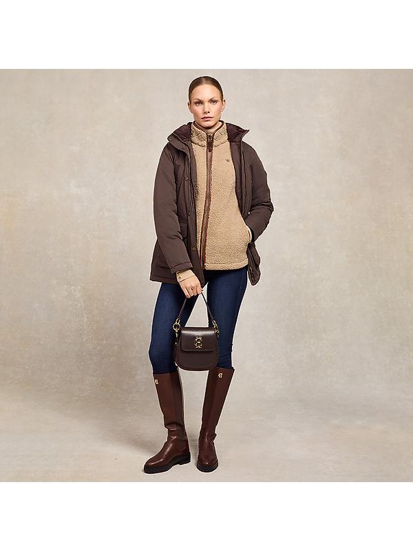 Holland Cooper Women's Country Fleece Gilet - Natural Borg Image 3