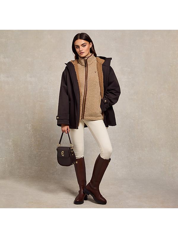 Holland Cooper Women's Country Fleece Jacket - Natural Borg Image 2