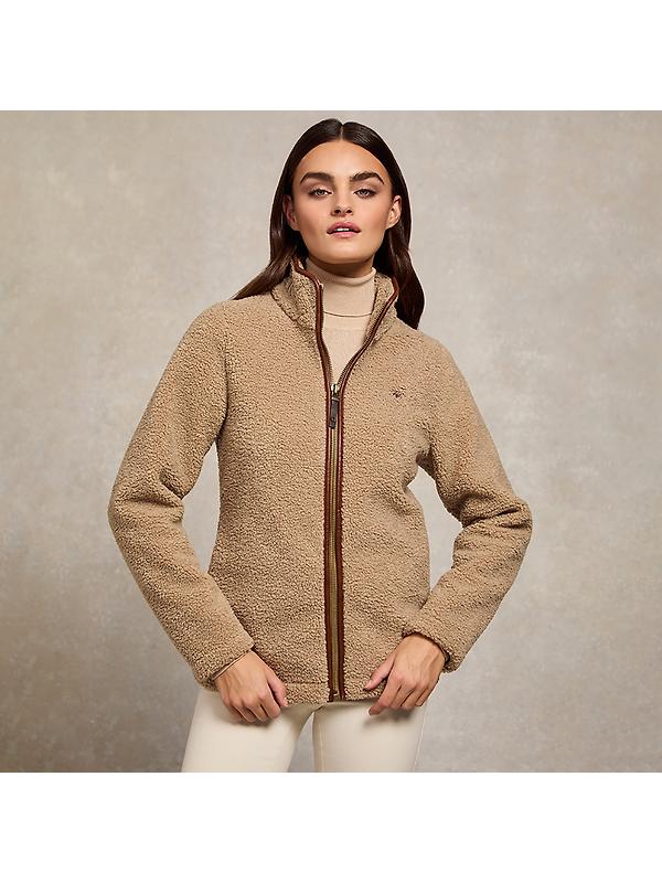 Holland Cooper Women's Country Fleece Jacket - Natural Borg Image 11