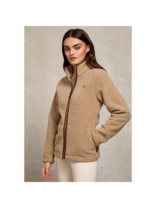Holland Cooper Women's Country Fleece Jacket - Natural Borg Image 12