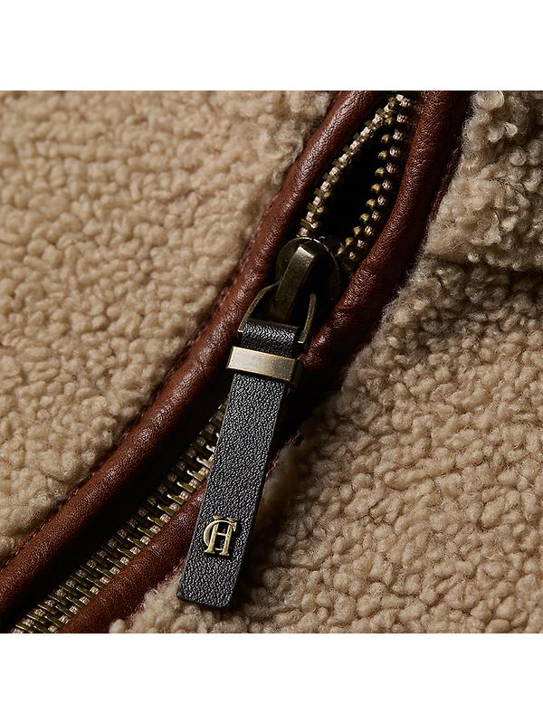 Holland Cooper Women's Country Fleece Jacket - Natural Borg Image 4