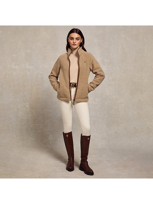 Holland Cooper Women's Country Fleece Jacket - Natural Borg Image 9
