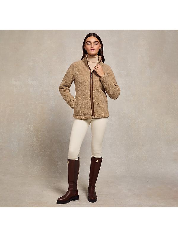 Holland Cooper Women's Country Fleece Jacket - Natural Borg Image 10