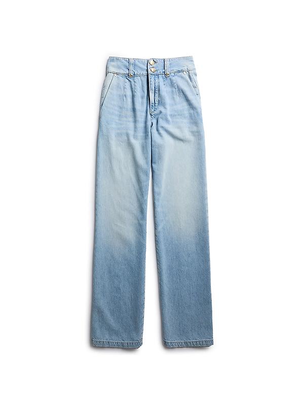 Holland Cooper Women's Tailored Wide Leg Jeans - Vintage Indigo Product Image