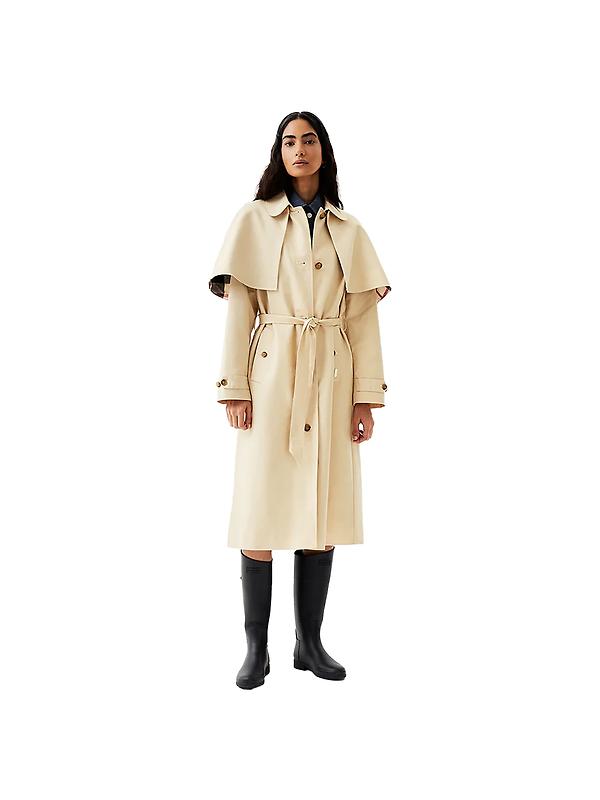 Hunter Women's Keltie Cape Trench Coat - Gravel Product Image