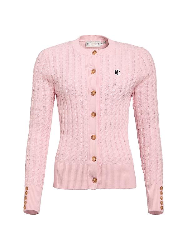 Holland Cooper Women's Cotswold Cardigan - Soft Pink Image 1