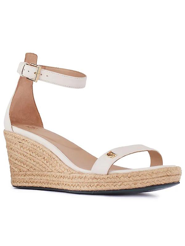 Holland Cooper Women's St Lucia Espadrille Wedge Sandals - Cream Leather Image 4