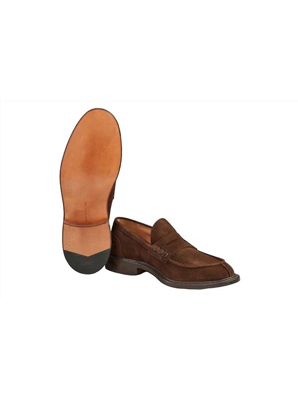 Tricker’s James Penny Loafer – Chocolate Suede Image 5
