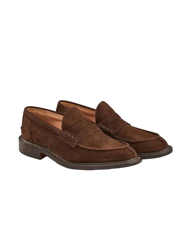 Tricker’s James Penny Loafer – Chocolate Suede Image 3