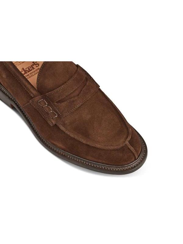 Tricker’s James Penny Loafer – Chocolate Suede Image 2