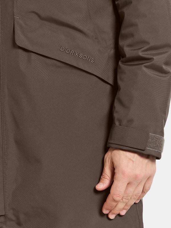 Didriksons Men's Kenny Parka - Mocha Brown Image 9