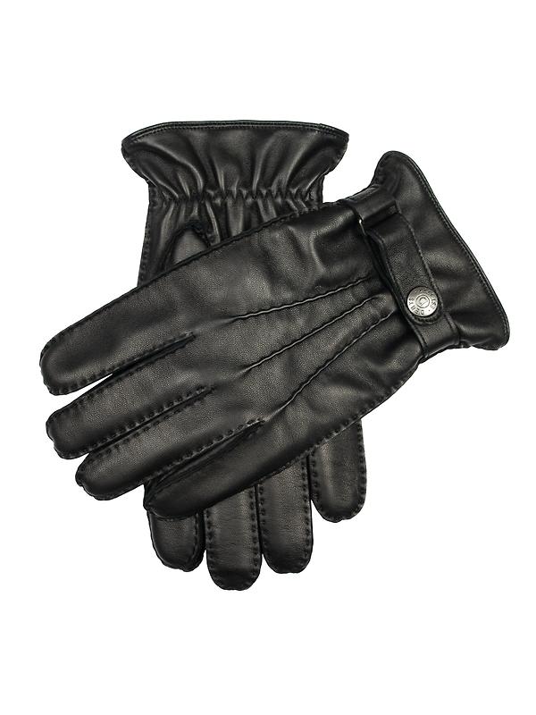 Dents Men's Tetbury Handsewn Three-Point Wool and Cashmere Blend-Lined Leather Gloves - Black Image 1