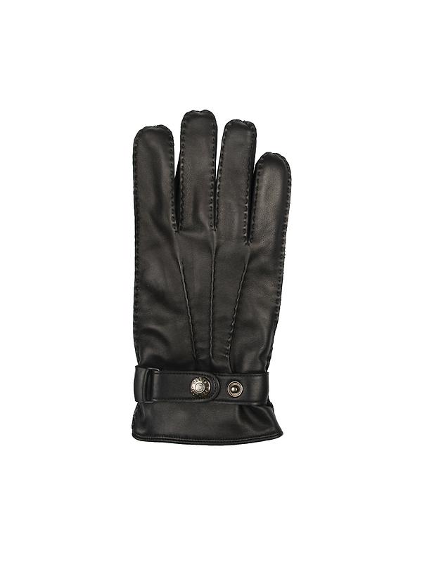 Dents Men's Tetbury Handsewn Three-Point Wool and Cashmere Blend-Lined Leather Gloves - Black Image 3