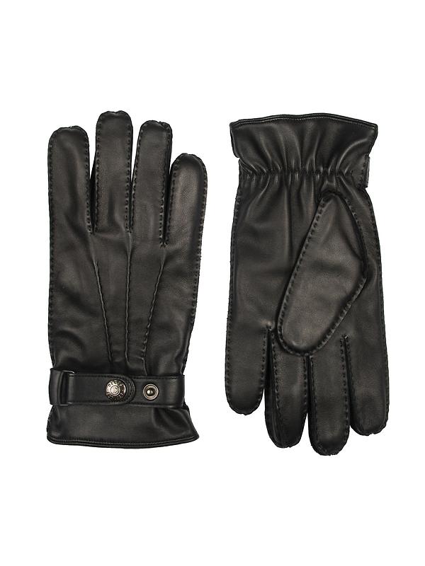 Dents Men's Tetbury Handsewn Three-Point Wool and Cashmere Blend-Lined Leather Gloves - Black Image 2