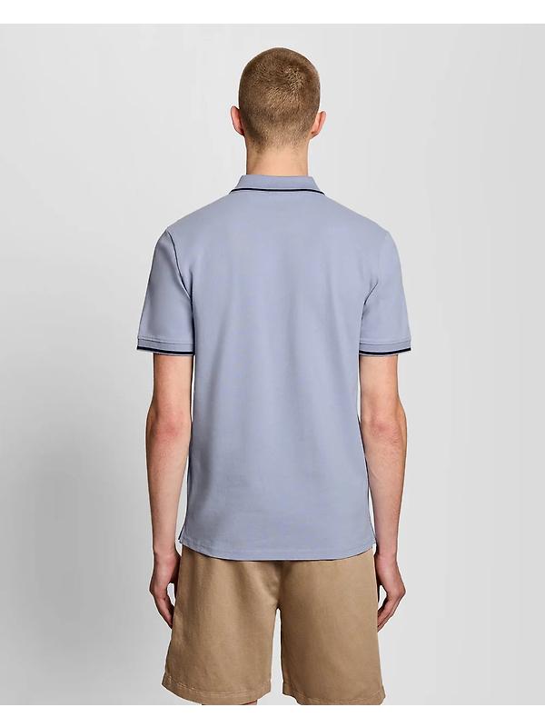 Lyle & Scott Men's Tipped Polo Shirt - Bubble Blue/Jet Black Image 5