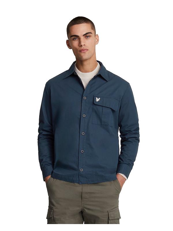 Product image of Lyle & Scott Men's Premium Pleated Pocket Overshirt - Midnight Blue