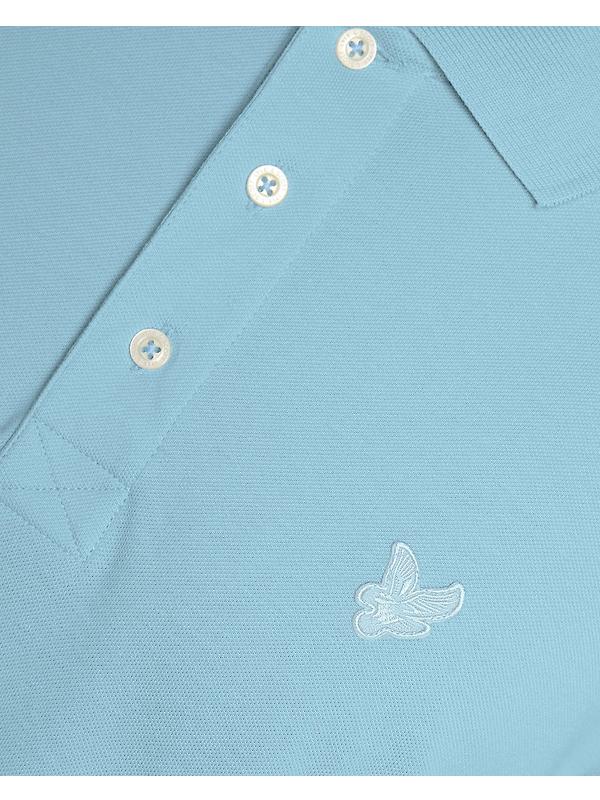 Lyle & Scott Men's Superfine Polo Shirt - Airy Blue Image 6