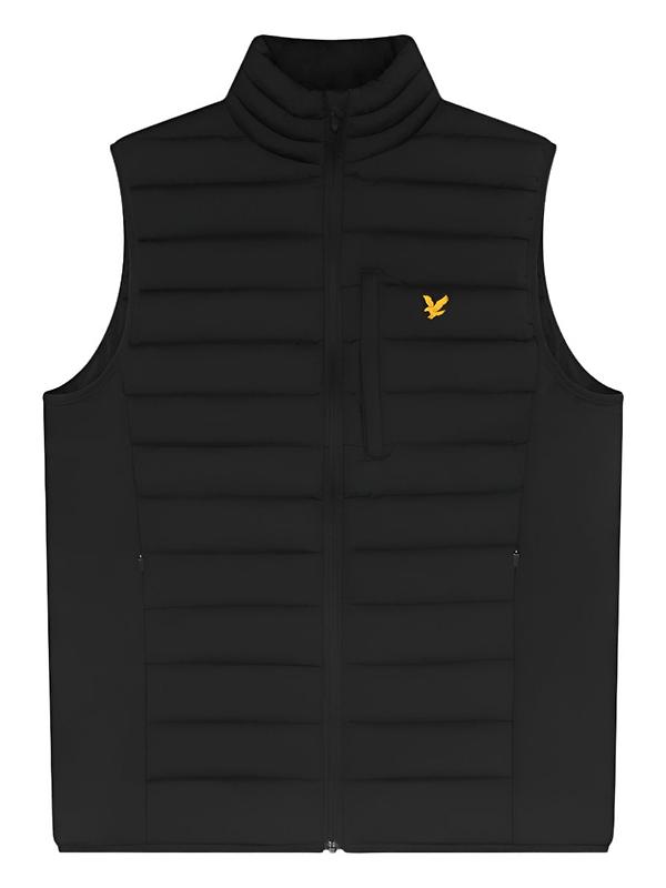 Product image of Lyle & Scott Men's Stretch Lightweight Quilted Gilet - Jet Black