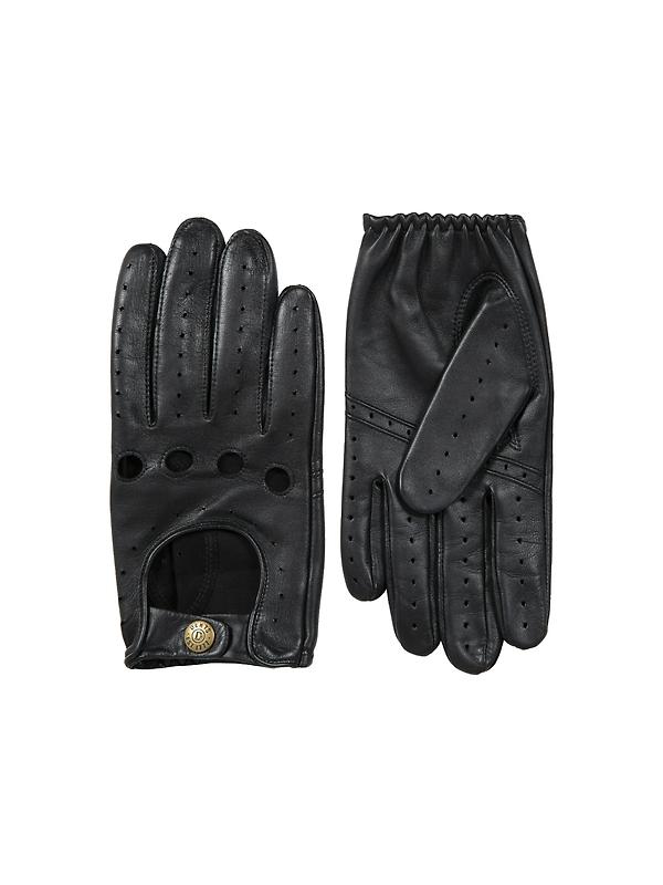 Dents Men’s Delta Classic Leather Driving Gloves - Black Image 3
