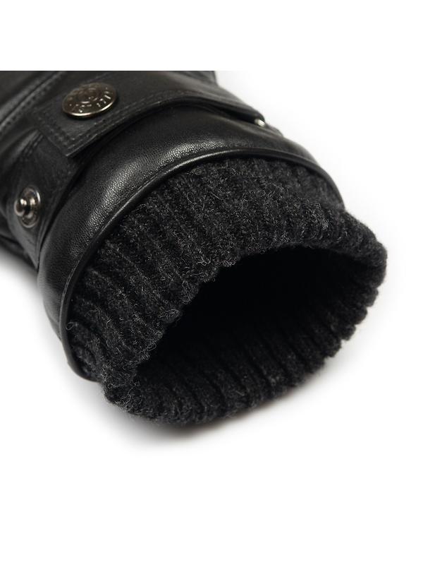 Dents Men's Skipton Water-Resistant Faux Fur-Lined Leather Gloves - Black Image 9