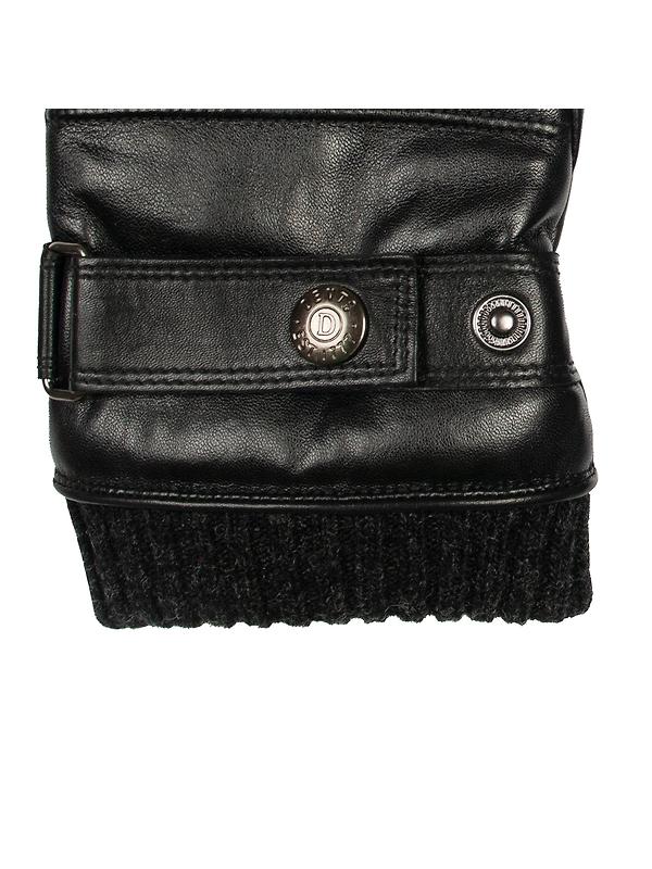 Dents Men's Skipton Water-Resistant Faux Fur-Lined Leather Gloves - Black Image 4
